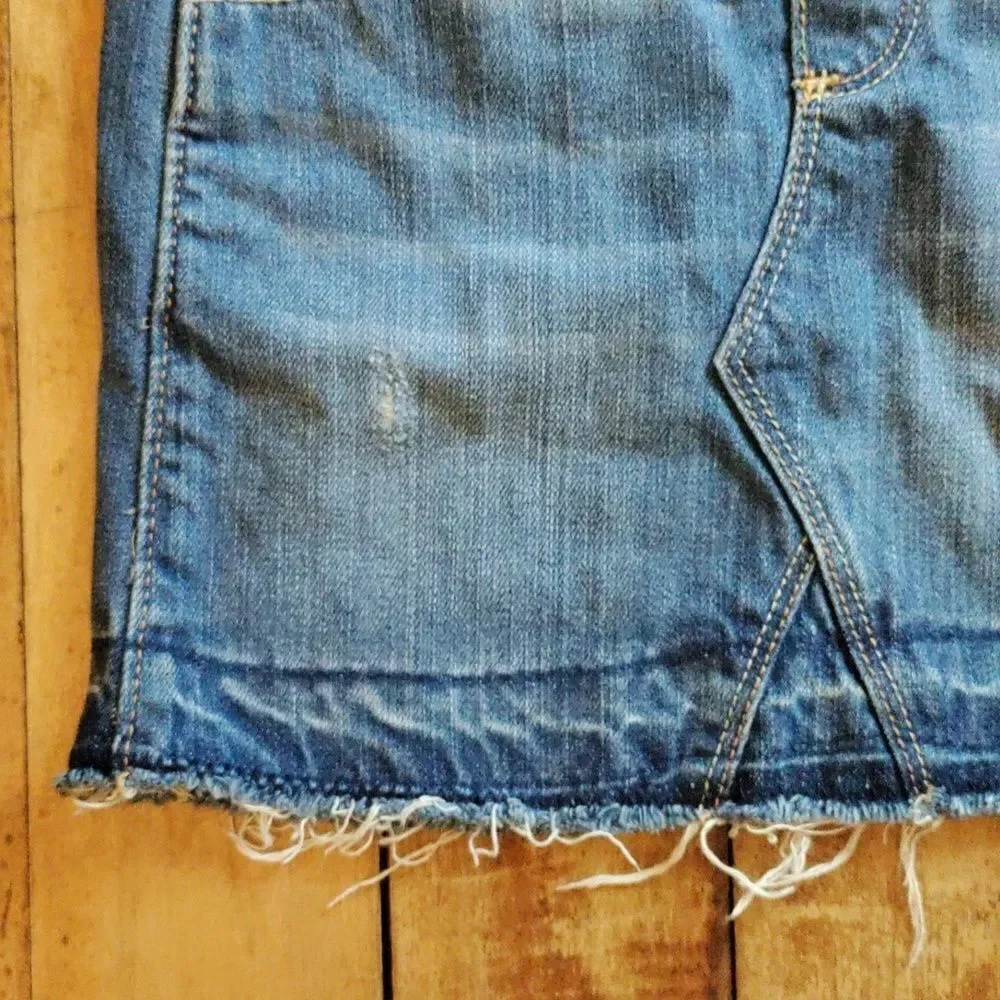 OshKosh Overall Skirt 4T Denim Skirt Cotton Fall School Jean Skirt